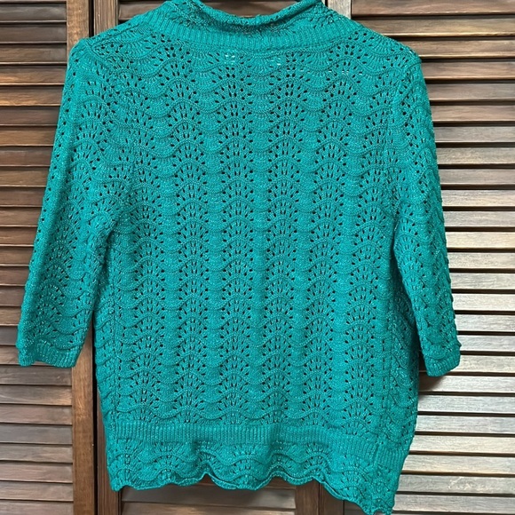 Cato Ladies Teal Color Shrug Size Medium - Picture 3 of 4